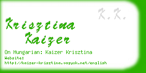 krisztina kaizer business card